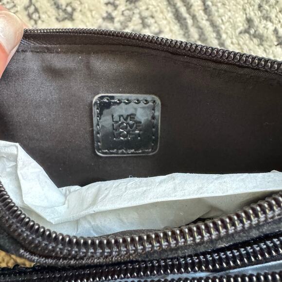 2 Piece Zippered Sequin Bags Polka Dots NEW LOFT Black Makeup Bag Set - Picture 7 of 7